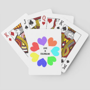 Interraciale liefdesregenboogkunst Speelkaarten