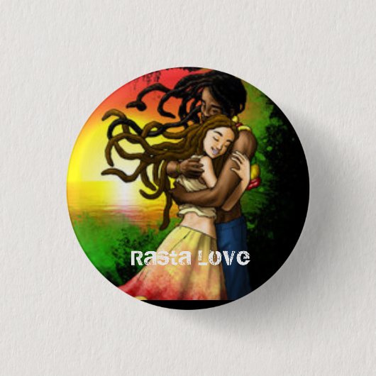 Interraciale Love Rasta Button (Voorkant)