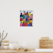 Interraciale, multiculturele 1 Wereld Poster (Keuken)