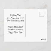 Interreligieuze Happy HolidaysCard Briefkaart (Achterkant)