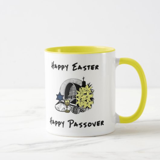 Interreligieuze Pasen en Passover Mok (Rechts)