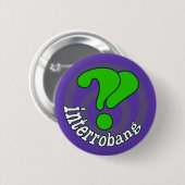 Interrobang Pop Art Button - Blurple (Voorkant /achterkant)
