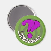 Interrobang Pop kunstmagneet - Groen Magneet (Voorkant / Achterkant)
