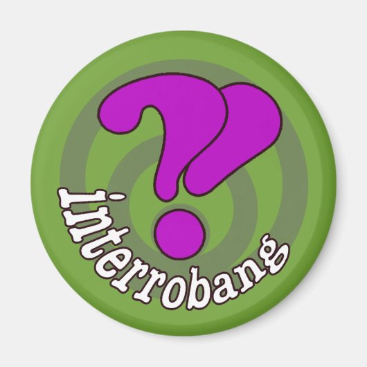 Interrobang Pop kunstmagneet - Groen Magneet (Voorkant)
