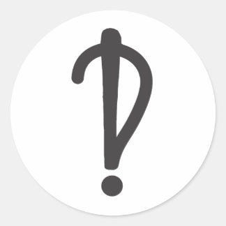 Interrobang Ronde Sticker