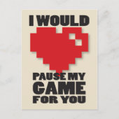 Interrompre ma carte Jeu Joueur Nerdy Valentines (Devant)