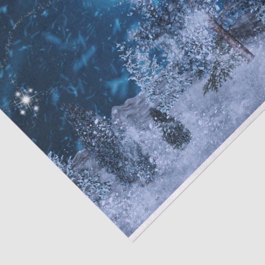 Interruptie Fractal Winter Scene Tissuepapier (Detail)