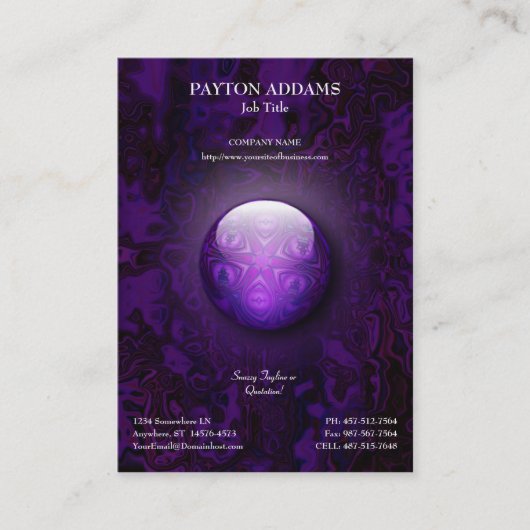 Intersectez le bijou - carte de visite vertical (Devant)