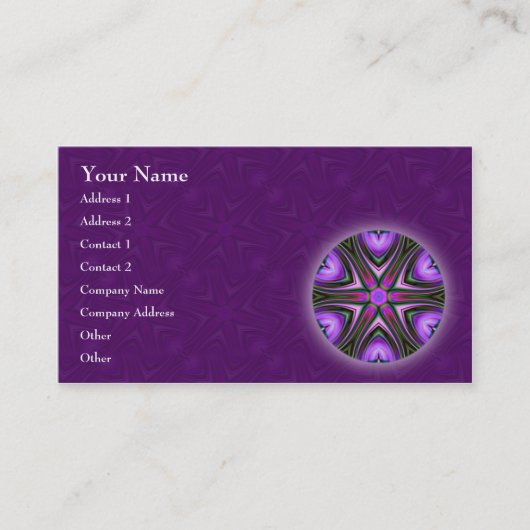 Intersectez le carte de visite de mandala (Devant)