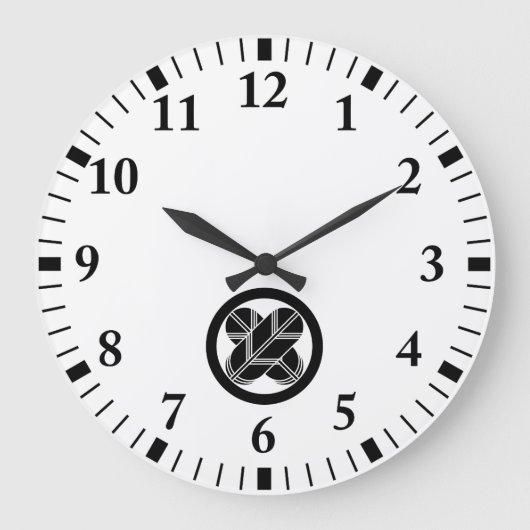 Intersecting hawk feathers in a circle Clocks Grote Klok (Voorkant)