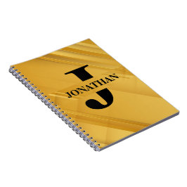 Intersecting Initial Letter Name Typography Design Notitieboek