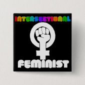 Intersectionele feminist vierkante button 5,1 cm (Voorkant)
