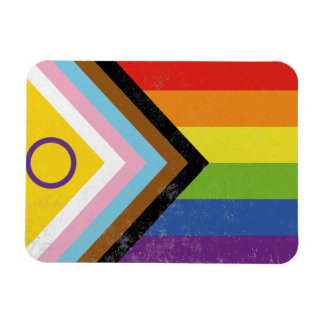 Intersekse-inclusieve Progress Pride-vlag Magneet
