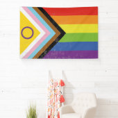 Intersekse-Inclusieve Progress Pride-vlag Spandoek (Insitu)