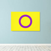Intersekse trotsvlag canvas afdruk (Insitu (Houten vloer))