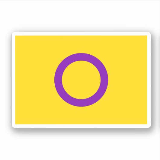 Intersekse trotsvlag sticker (Voorkant)