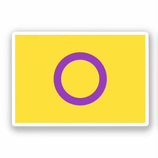 Intersekse trotsvlag sticker (Voorkant)