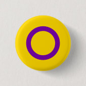 Intersekse vlag ronde button 3,2 cm (Voorkant)