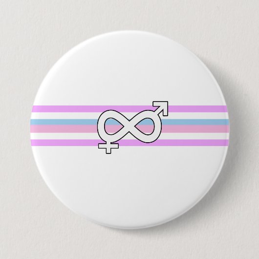 Intersekse vlag ronde button 7,6 cm (Voorkant)
