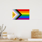 Intersex Inclusive Progress Pride Flag Poster (Keuken)