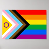 Intersex Inclusive Progress Pride Flag Poster (Voorkant)