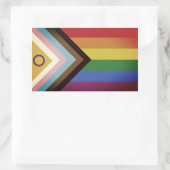 Intersex Inclusive Progress Pride Flag Rechthoekige Sticker (Tas)