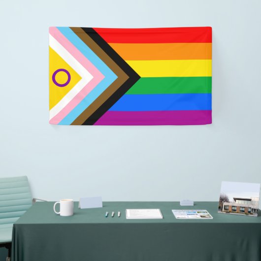 Intersex Inclusive Progress Pride Flag Spandoek (Beurs)