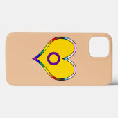Intersex Pride Coeur Coque-Mate coque iphone (Verso (horizontal))
