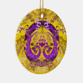 Intersex Pride Flag Colors Dragon Damask Keramisch Ornament (Rechts)