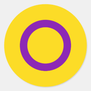 Intersex Pride Flag Ronde Sticker