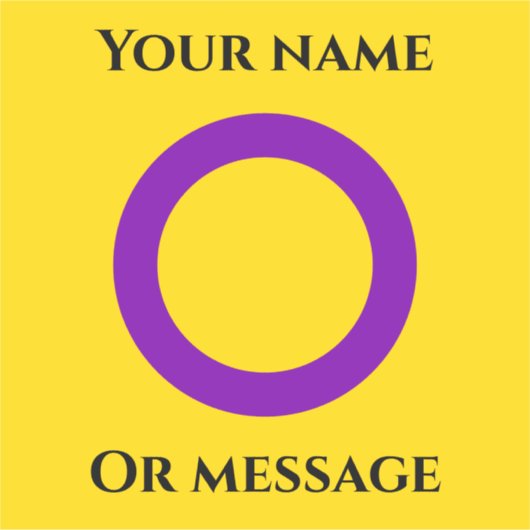 Intersex Pride flag Sticker (Voorkant)