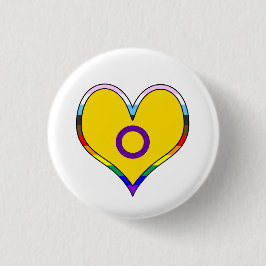 Intersex Pride Heart Button