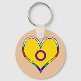 Intersex Pride Heart Keychain