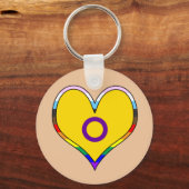 Intersex Pride Heart Keychain (Voorkant)