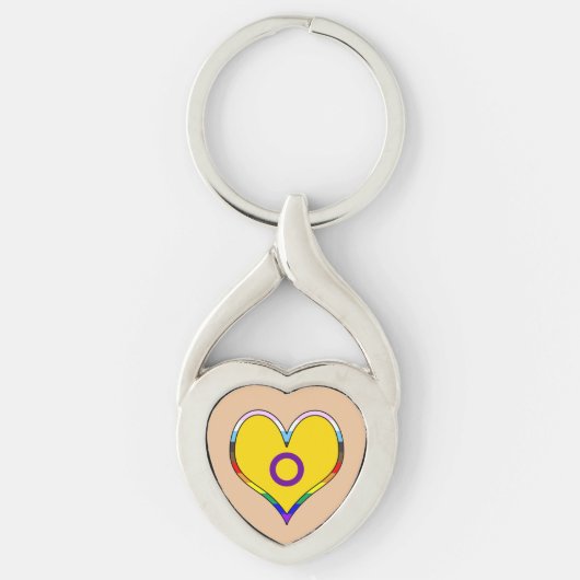 Intersex Pride Heart Keychain (Voorkant)