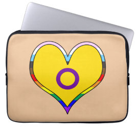 Intersex Pride Heart-laptophoes Laptop Sleeve