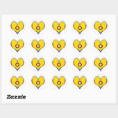 Intersex Pride Heart Ronde Sticker (Vel)