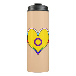 Intersex Pride Heart Thermal Tumbler Thermosbeker