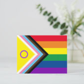 Intersex Progress Pride Flag Briefkaart (Staand voorkant)