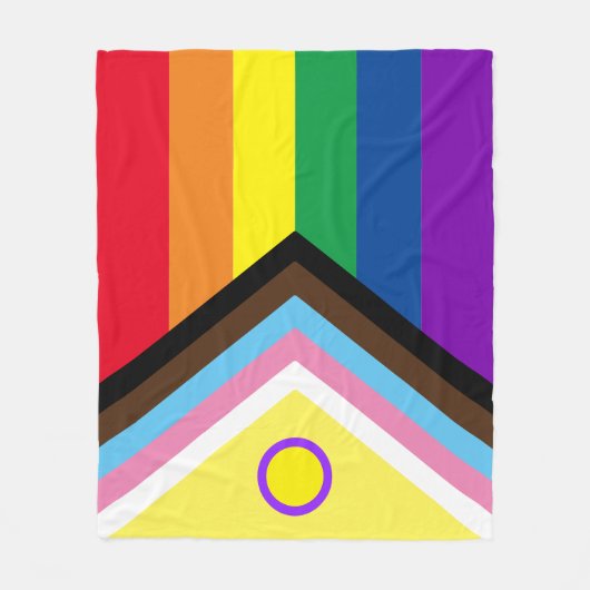 Intersex Progress Pride Flag Fleece Blanket Deken (Voorkant)