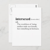 INTERSEXED (definitie) Briefkaart (Voorkant / Achterkant)