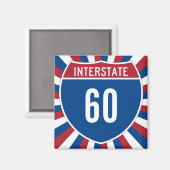 Interstaat 60 magneet (Voorkant / Achterkant)