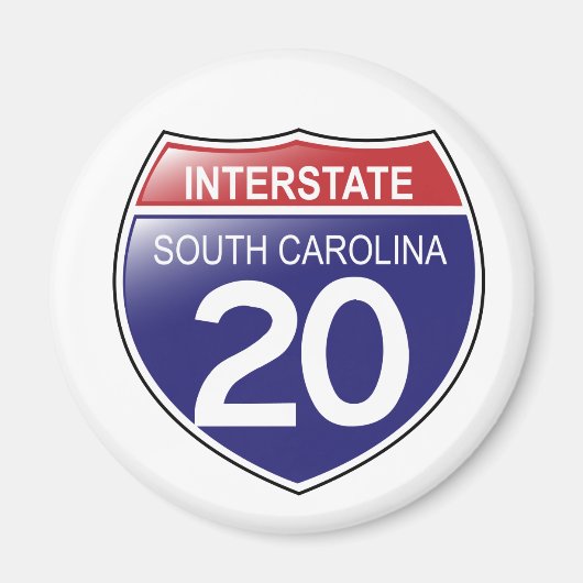 Interstate 20 South Carolina magneet (Voorkant)