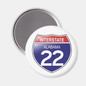 Interstate 22 Alabama Magnet (Recto/Verso)