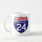 Interstate 24 dans Tennessee Mug (Gauche)