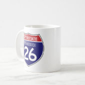 Interstate 26 dans Tennessee Mug (Devant gauche)