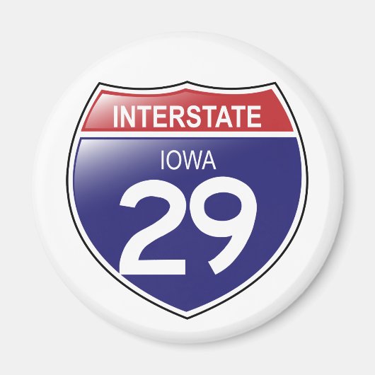 Interstate 29 Iowa Magnet (Devant)