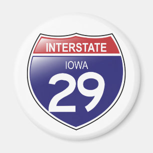 Interstate 29 Iowa Magnet Magneet