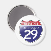 Interstate 29 North Dakota Magnet (Recto/Verso)