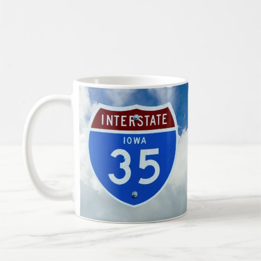 Interstate 35 Shield, Blue Sky, Puffy Clouds Mok (Links)